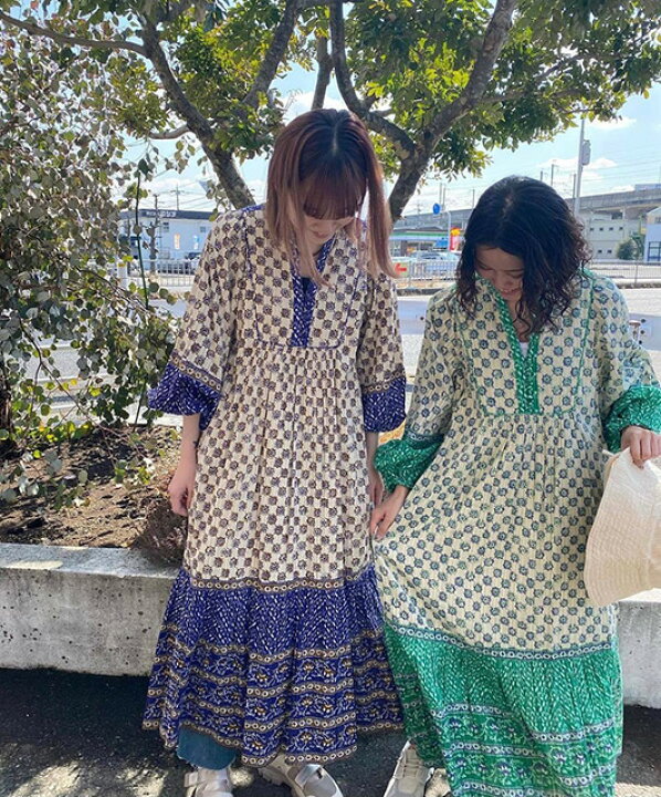 楽天市場】Sara mallika サラマリカ COTTON KIKA ETHNIC PRINT DRESS  