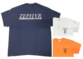 【SALE】 ZEPHYR ゼファー　S/S Tシャツ　半袖　Tシャツ　ZEPHYR COMPETITION TEAM　3色(NAVY/WHITE/ORANGE)