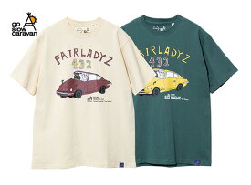 【SALE 40%OFF】go slow caravan ×　NISSAN ニッサン　ゴースローキャラバン×ニッサン　USA/C フェアレディZ 432 TEE　Tシャツ　2色（NATURAL/BLUEGREEN）