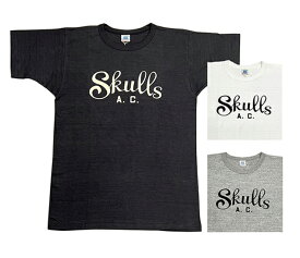 【SALE】 John Gluckow ジョングラッコー　Lot JG-CS06 Skulls AC T-shirts　スカル Tシャツ　半袖　3色(オフ/スミクロ/杢グレー)　WAREHOUSE ウエアハウス　日本製