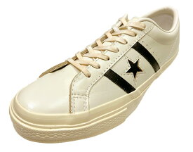 CONVERSE コンバース 　STAR & BARS US LEATHER スター＆バーズ USレザー　WHITE/BLACK ホワイト/ブラック　1SD903　ローカット　スニーカー　変え紐付