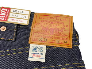 Levi's ���[�o�C�X�@501XX�@LVC VINTAGE CLOTHING�@1933���f���@ORGANIC COTTON �I�[�K�j�b�N�R�b�g��100%�@JEANS RIGID ���W�b�h�@�f�j���@�W�[���Y�@���􂢁@�g�[�g�o�b�O�t��