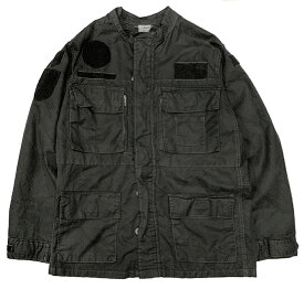 ポルトガル軍　エアーフォース スタンドカラー ジャケット　フィールドジャケット　ブラック染　【中古】 【USED】