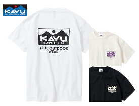 KAVU カブー　TRUE LOGO Tee　トゥルー ロゴ Tシャツ　半袖　3色(ホワイト/ブラック/ナチュラル)　2024SS