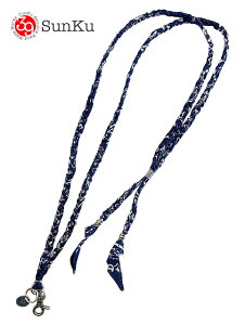 Sunku �T���N�@BANDANA MULTI SHOULDER STRAP �o���_�i �}���` �V�����_�[ �X�g���b�v �@NAVY �l�C�r�[�@�l�b�N�X�g���b�v�@�X�}�z�V�����_�[