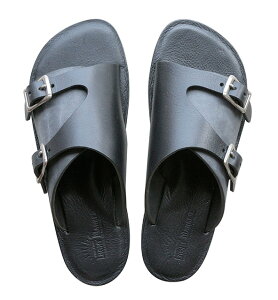 LIGHT MARKER Foot wear Cg}[J[ tbgEFA[@DOUBLE MONK SANDAL@BLACK×BLACKWAX@L(26-27cm)TCY@_uN T_@nhCh@U[T_@KUBIKI LEATHER@LEFT HAND