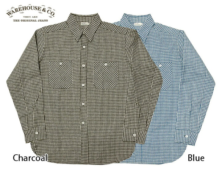 楽天市場】WAREHOUSE ウエアハウス Lot 3055 L/S CHECK WORK SHIRTS A 
