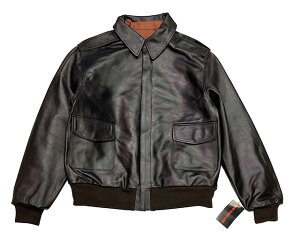 �ČR�^�C�v�@ARMY AIR FORCE�@A-2 FLIGHT LEATHER JACKET�@�t���C�g���U�[�W���P�b�g�@BLACK �u���b�N�y�V�i�z