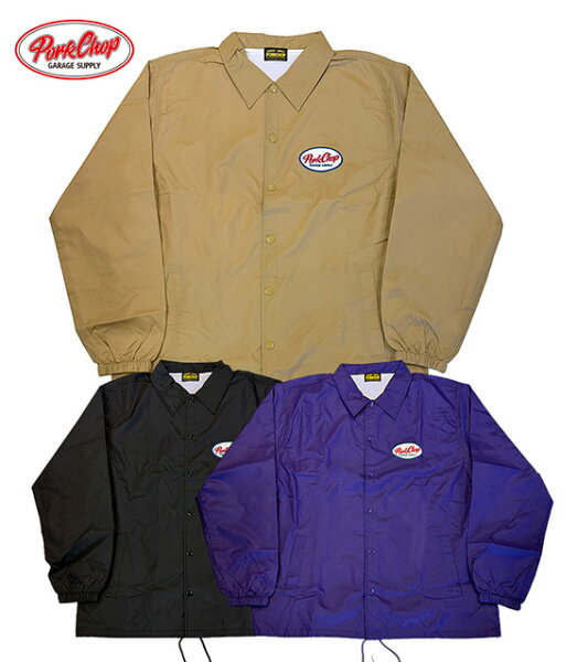 PORKCHOP GARAGE SUPPLY ポークチョップ ガレージ サプライ　BOMB COACH JACKET  ボム コーチ ジャケット　2025FW　アウター　3色(KHAKI/BLACK/PURPLE)