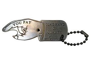 GLAD HAND �O���b�h�n���h�@YOU PAY SPINNER�@���[�y�C�@KEY HOLDER�@�L�[�z���_�[ 2�F�i�u���X/�V���o�[�j