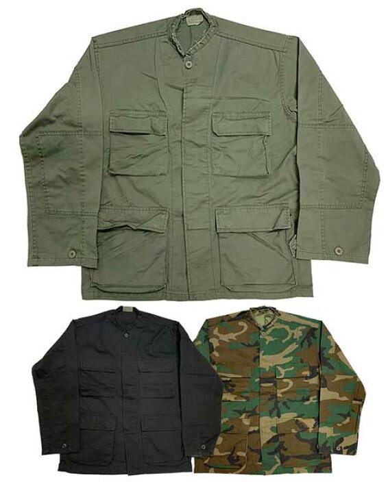 楽天市場】Rothco ロスコ リメイク ノーカラー BDU ジャケット 3色 