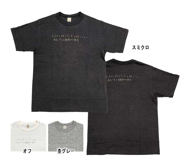 【当店別注】 WAREHOUSE ウエアハウス　4601 クルーネック ステンシル Tシャツ　半袖　3色(スミクロ/杢グレー/オフ)　2022年 |  ローリングストーン