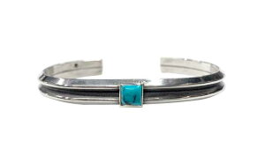 Sunku TN@W Triangle Turquoise Bangle _u gCAO ^[RCY oO@silver925@Vo[@SK-243@VR΁@39