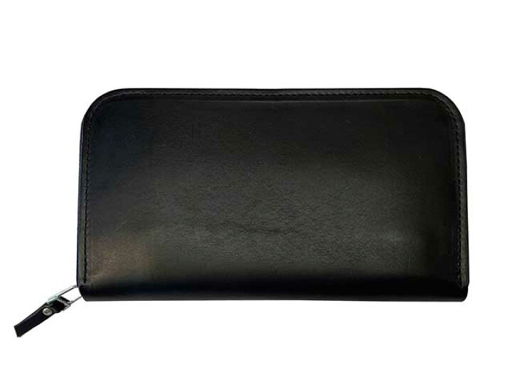 楽天市場】KUBIKI LEATHER クビキレザー ROUND ZIP LONG WALLET BLACK 