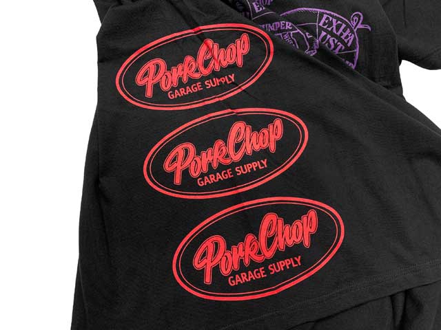 ポークチョップ Tシャツ/PORKCHOP ボックスロゴ BLACK Lサイズ 