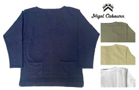 Nigel Cabourn ナイジェル・ケーボン　FRENCH TERRY SWEAT SHIRT フレンチ テリー スウェット シャツ　2022年FWモデル　MENS メンズ　2色（GREEN/OFF WHITE)　Made In Japan