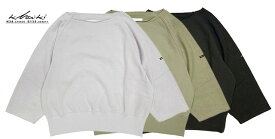 【SALE 50%OFF】kha:ki カーキ　CUT OFF SWEAT SHIRTS カットオフ スウェットシャツ　3色(ASHLAVENDER/LTKHAKI/BLACK)　Ladies' レディース