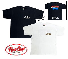 PORKCHOP ポークチョップ　THREE TONE ROUNDED TEE スリートーンラウンディド Tシャツ　2色（BLACK/WHITE）　23SS