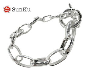 Sunku �T���N�@NAVAJO CRESCENDO BRACELET �i�o�z �N���b�V�F���h �u���X���b�g�@SILVER925�@�V���o�[�@SK-324
