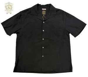 GYPSY&SONS �W�v�V�[���T���Y�@D/L S.S. OPEN SHIRTS�@�I�[�v�� �V���c�@19:BLACK�@���{��