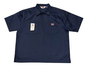BEN DAVIS �x���f�C�r�X�@C-26580025�@ZIP S/S SHIRT�@�W�b�v ���� �V���c�@3�F(BLACK/NAVY/O.BLUE)�@����Men's �����Y