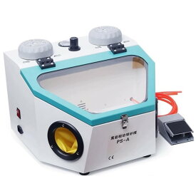 サンドブラスト 卓上式 ダブルペンサンドブラスト 乾式 湿式サンドブラスト機 サンドブラスター ブラスト作業 宝石研磨機 小物 天然石 金属 フッ LEDライト 工芸品の洗浄 パーツ研磨