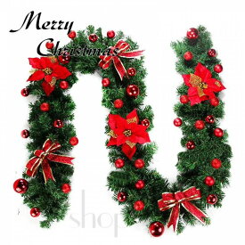 クリスマス 飾り クリスマスリース 2.7m モール クリスマスツリー おしゃれオーナメント クリスマスガーランド クリスマス用品 玄関 ドア デコレーシ パーティー装飾藤 窓