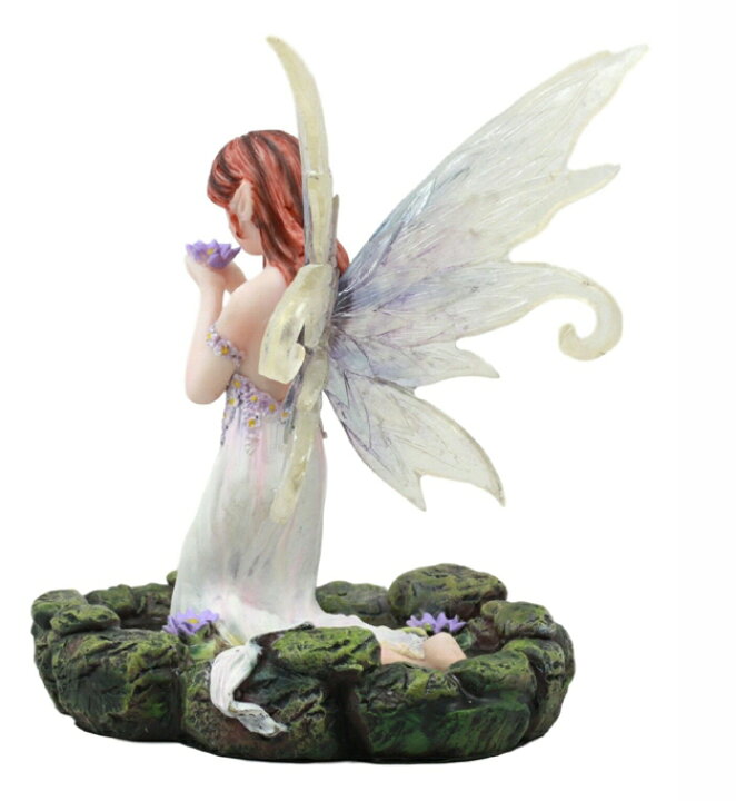 楽天市場】水の中に佇む、白い妖精 フェアリー彫像 オーナメント彫刻