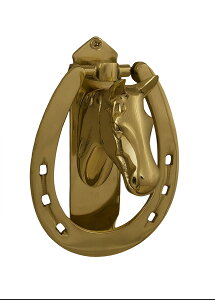 真鍮製 馬蹄形ドアノッカー 鋳造彫刻 装飾金物 アート彫像 デコレーション玄関 新築祝い ガーデン(輸入品