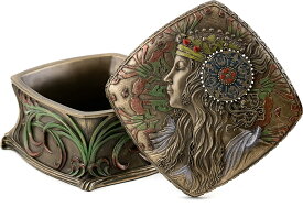 象徴的なアールヌーボー様式 アンティーク・ジュエリーボックス・レプリカ -ブロンズ風の装飾的なボックス（輸入品