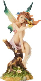 蝶の妖精（フェアリー）のキス彫像 アート置物彫刻/コレクション 趣味 おとぎ話 グリム兄弟 プレゼント贈り物(輸入品