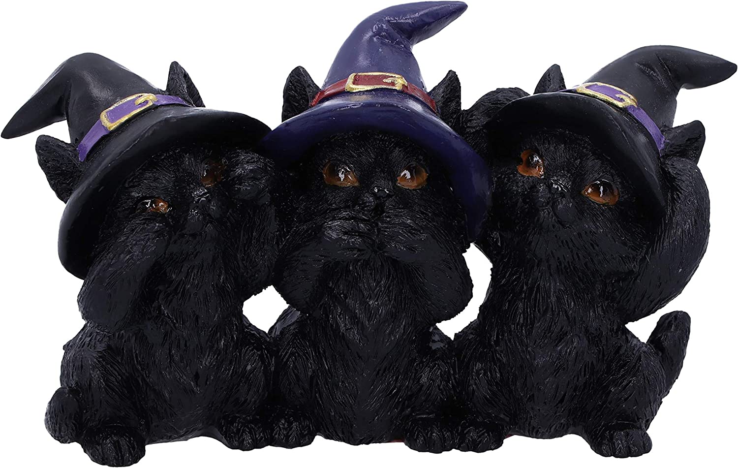 使い魔の賢い、3匹の黒猫（クロネコ）「見ざる聞かざる言わざる」三猿