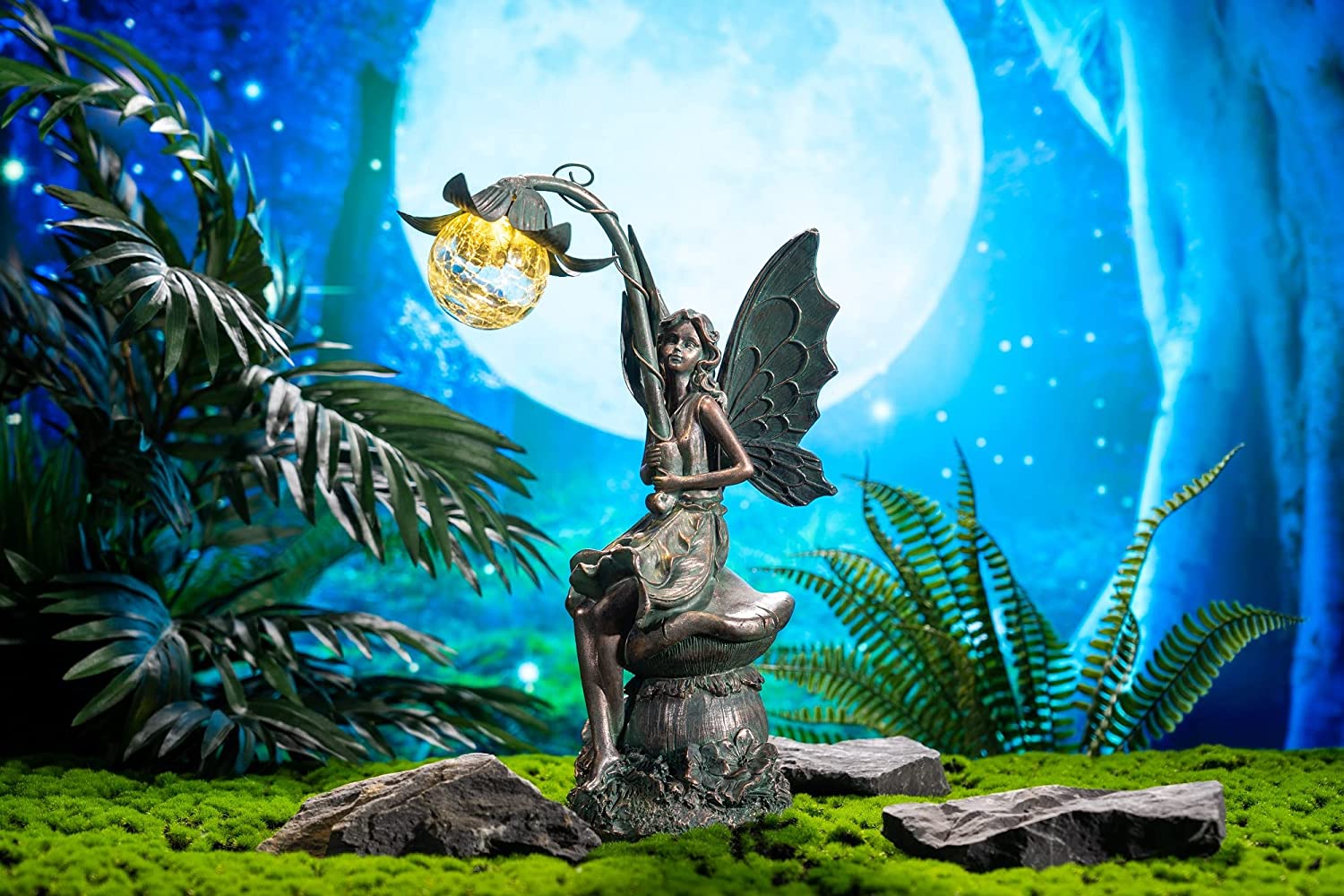 楽天市場】ガーデン装飾 フェアリー 妖精の彫像、庭の置物装飾