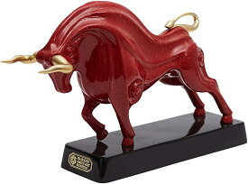 ウォールストリート ブル彫像 牡牛彫刻 動物装飾 置物 ホームアート レッド エントランス(輸入品
