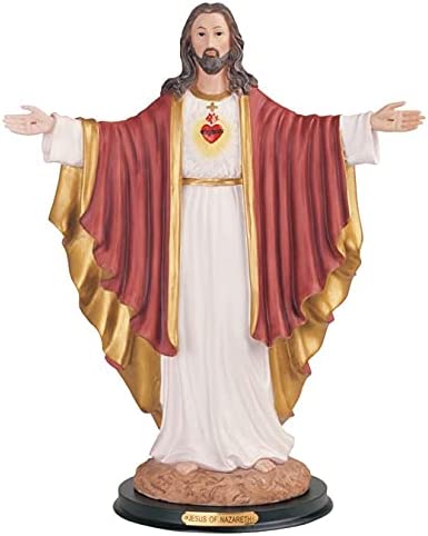楽天市場】少し大きなサイズ イエスの聖なる彫像 宗教的装飾彫像