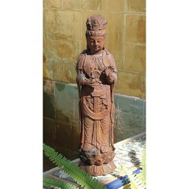 観音菩薩像 鋳鉄製 仏教女神 アンティーク装飾彫刻 アート工芸品 庭園 プレゼント贈り物 輸入品