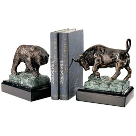 ニューヨーク ウォール街の雄牛と熊の彫像: 2体セット 熊と牡牛 装飾彫刻 アートオブジェ 贈り物(輸入品