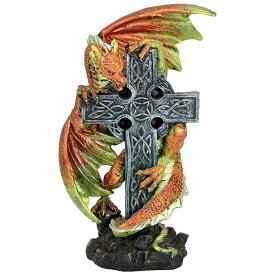 キャリックブラック・ケルティック・ドラゴン像彫像 アート彫刻 装飾置物 アイルランド 古代物語 贈り物(輸入品