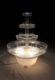 高さ33cm 照明付きライトアップ・プラスチック噴水 結婚式,ケーキのセンターピース、オフィスの装飾に(輸入品