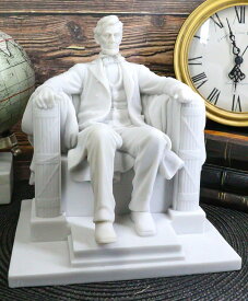 エイブラハム・リンカーン リンカーン記念堂 大理石風 彫像 彫刻 大統領 奴隷解放 輸入品