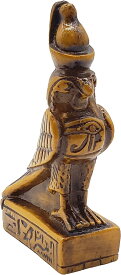古代エジプト神 ホルス神 彫像 アンティーク ゴールド ミニ 高さ 約9.5cm エジプト製 太陽神ラー ツタンカーメン 贈り物 輸入品