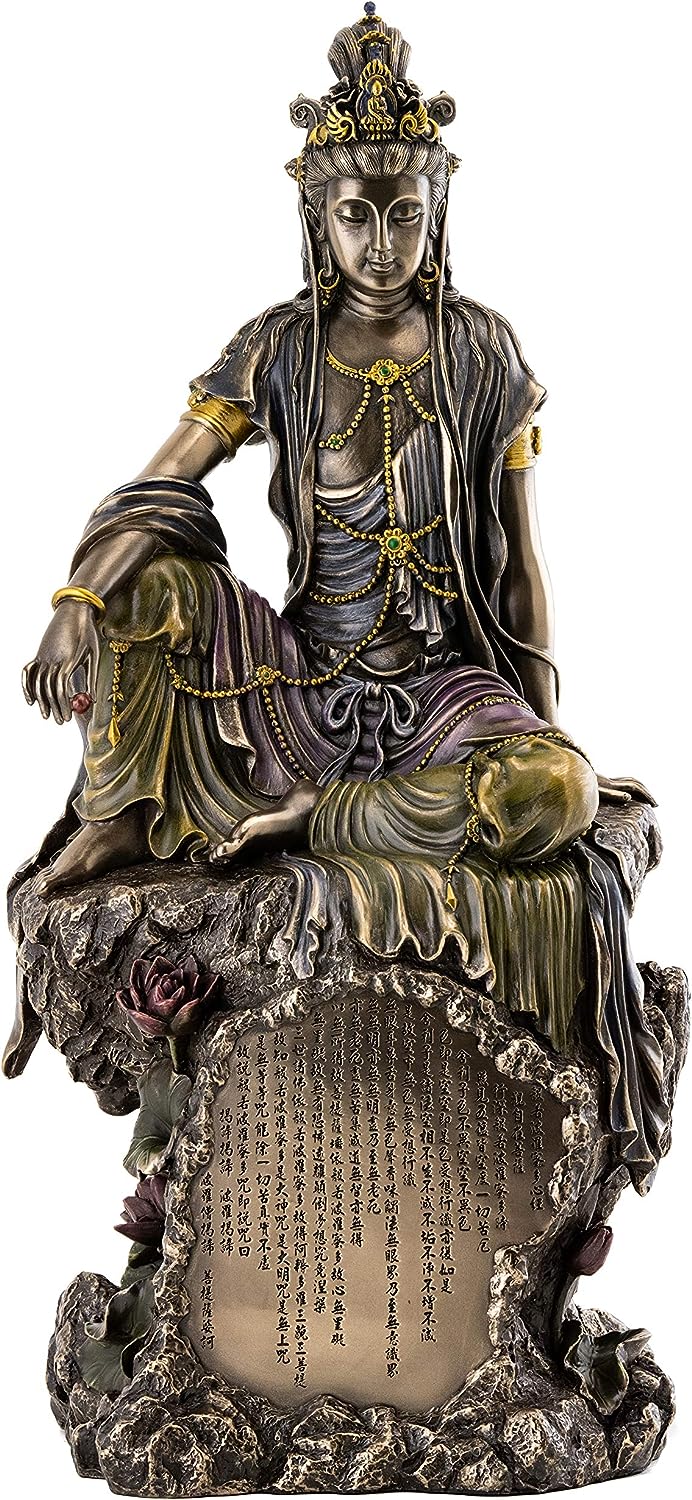 【楽天市場】水月観音菩薩像 慈悲 慈愛 愛の女神彫像 高さ 約40cm