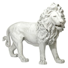グリシャム荘園 王を守護する ライオン（左足前進タイプ）彫像ガーデンインテリア西洋彫刻 エントランスお庭 別荘 邸宅 玄関 輸入品