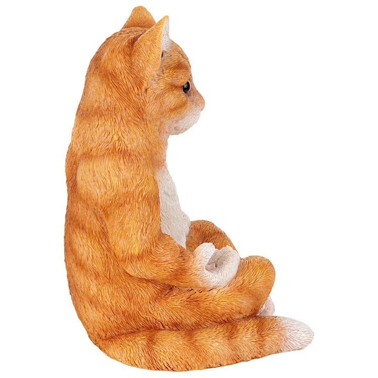 楽天市場】座禅を組み瞑想する、子猫ネコの彫像 ホーム装飾置物 ヨガ