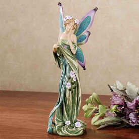 高級感のある魅惑の妖精フェアリー彫像置物 ジェイド パープル セージ ラベンダー 妖精の装飾彫 贈り物 輸入品