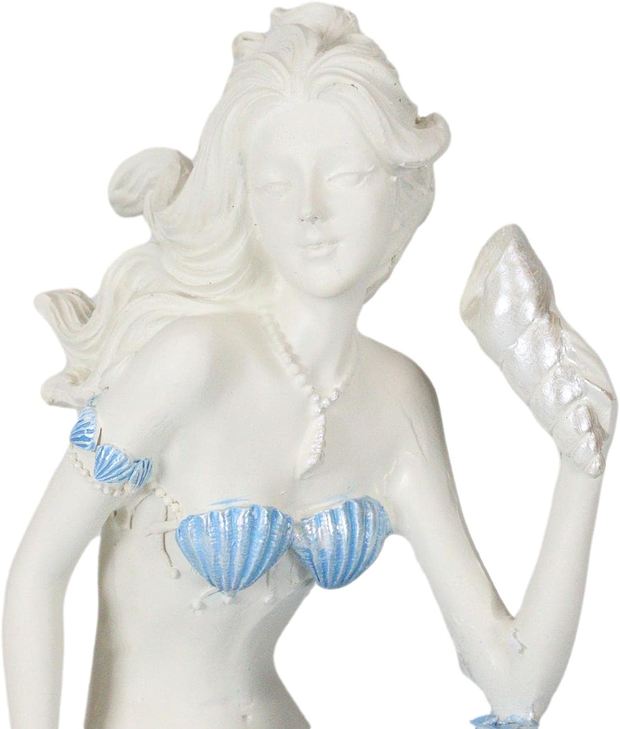 楽天市場】巻貝を持った、青い尾ヒレの大洋の女神（人魚）マーメイド