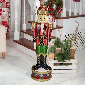 ライトアップされたバイエルン様式のホリディーくるみ割り人形彫像 クリスマスインテリア アート工芸 贈り物 輸入品