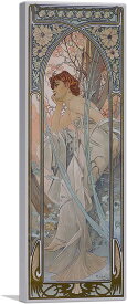 アルフォンス・ミュシャ作 レヴェリー・デュ・ソワール 1899年 キャンバス アート プリント壁装飾 贈り物 輸入品