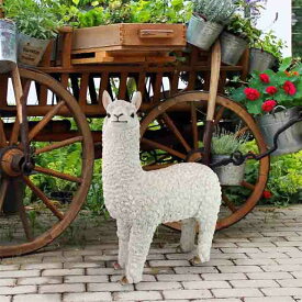 庭園のアルパカ彫像；ラージ ガーデン彫刻 アート工芸 庭園 芝生 エントランス カフェ ギフト贈り物 輸入品