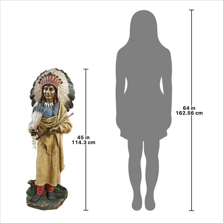 ネイティブ・アメリカン インディアン魂を持った酋長 アパッチ族 彫像 彫刻/ 西部開拓時代 エスニックカフェ プレゼント贈り物 （輸入品） |  浪漫堂ショップ